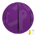 Purple Cancer Awareness Ribbon Print Basketball