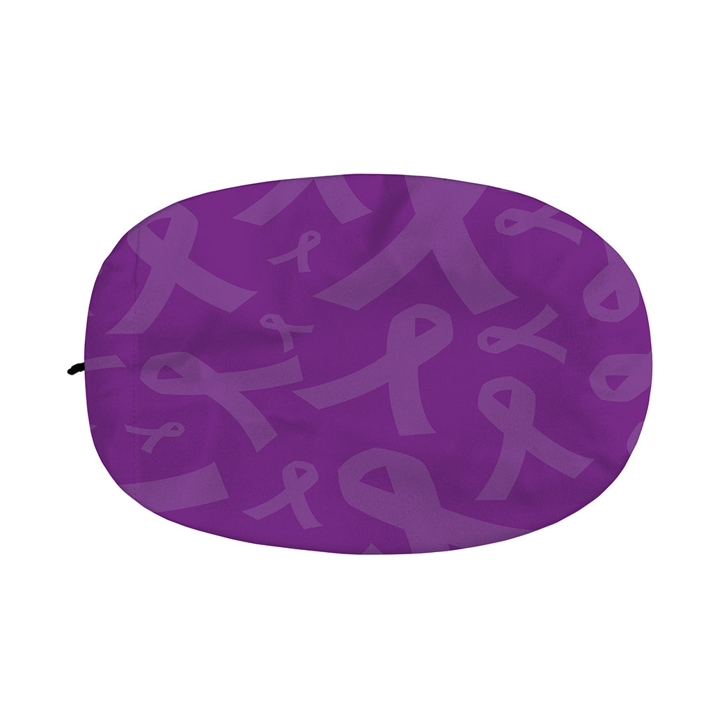 Purple Cancer Awareness Ribbon Print Car Side Mirror Covers