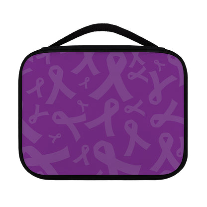 Purple Cancer Awareness Ribbon Print Classic Bible Case