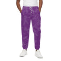 Purple Cancer Awareness Ribbon Print Cotton Sweatpants
