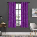 Purple Cancer Awareness Ribbon Print Grommet Curtain Panels