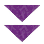 Purple Cancer Awareness Ribbon Print Dog Bandana