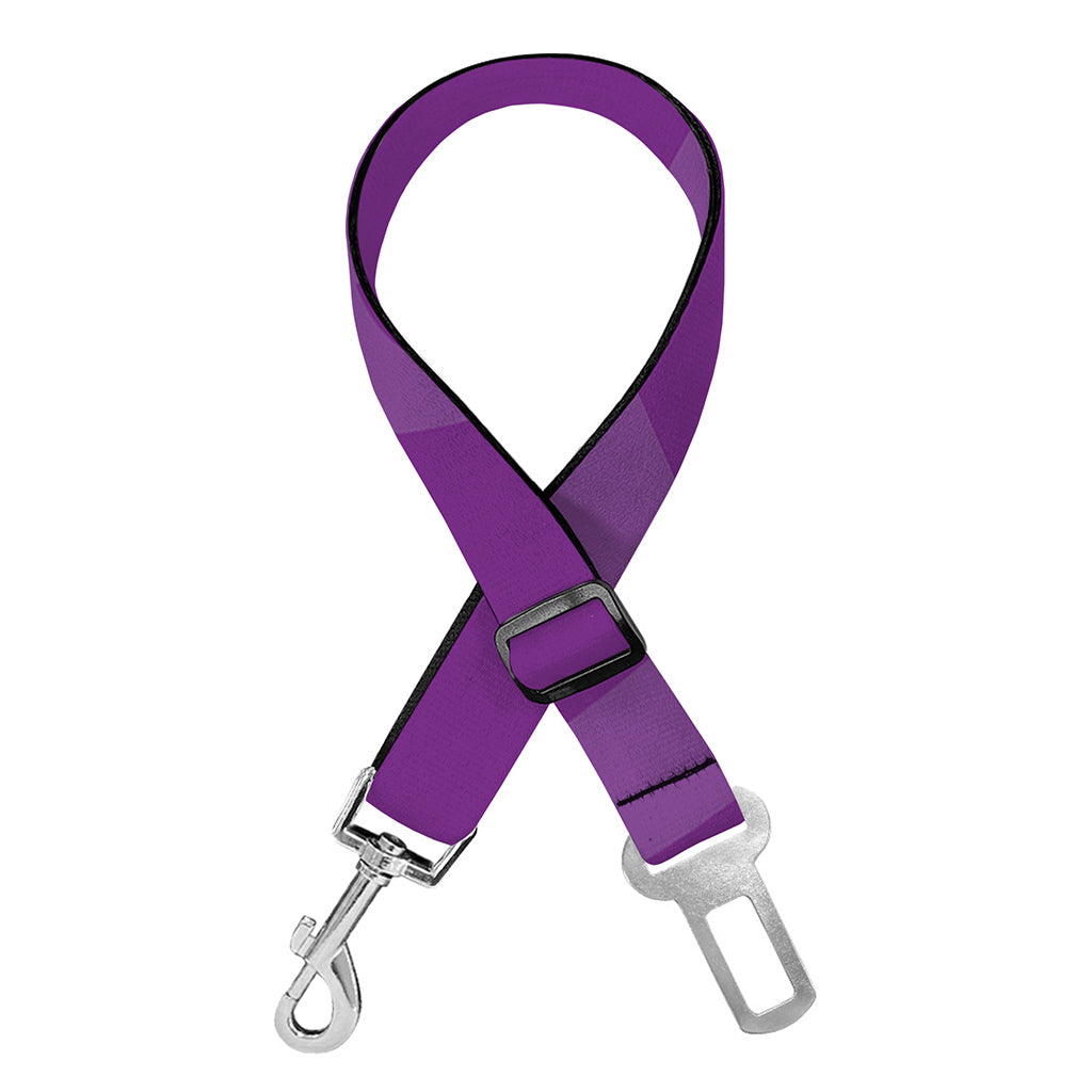 Purple Cancer Awareness Ribbon Print Dog Seat Belt