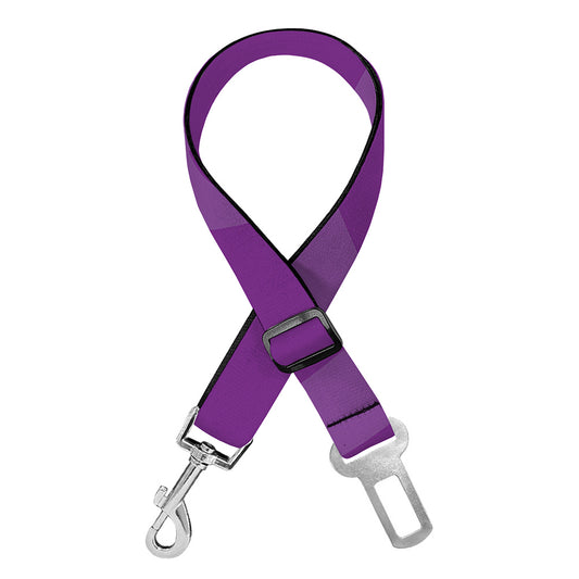 Purple Cancer Awareness Ribbon Print Dog Seat Belt
