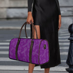Purple Cancer Awareness Ribbon Print Duffle Bag