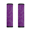 Purple Cancer Awareness Ribbon Print Handle Covers