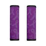 Purple Cancer Awareness Ribbon Print Handle Covers