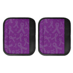 Purple Cancer Awareness Ribbon Print Handle Covers