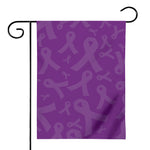 Purple Cancer Awareness Ribbon Print House Flag