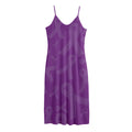 Purple Cancer Awareness Ribbon Print Jersey Midi Cami Dress