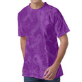 Purple Cancer Awareness Ribbon Print Men's Velvet T-Shirt