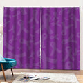 Purple Cancer Awareness Ribbon Print Pencil Pleat Curtains