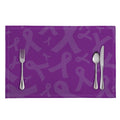 Purple Cancer Awareness Ribbon Print Placemat