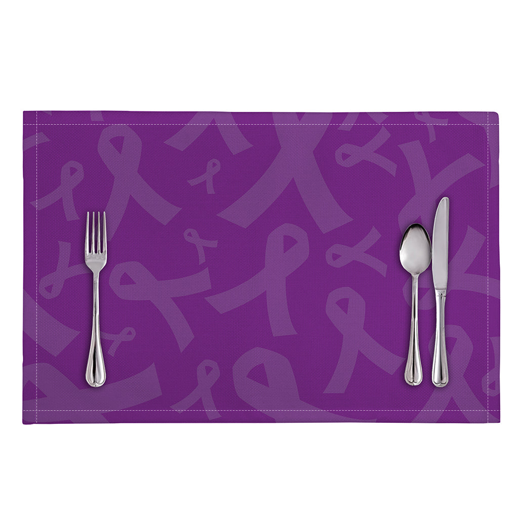 Purple Cancer Awareness Ribbon Print Placemat