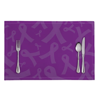 Purple Cancer Awareness Ribbon Print Placemat