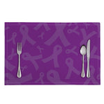 Purple Cancer Awareness Ribbon Print Placemat