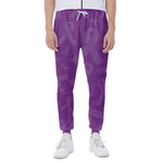 Purple Cancer Awareness Ribbon Print Scuba Joggers