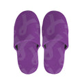 Purple Cancer Awareness Ribbon Print Slippers