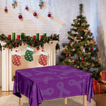 Purple Cancer Awareness Ribbon Print Tablecloth