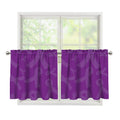 Purple Cancer Awareness Ribbon Print Tier Curtains