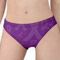 Purple Cancer Awareness Ribbon Print Women's Panties