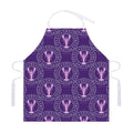 Purple Cancer Zodiac Pattern Print Adjustable Apron