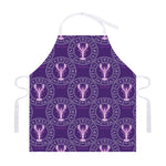 Purple Cancer Zodiac Pattern Print Adjustable Apron