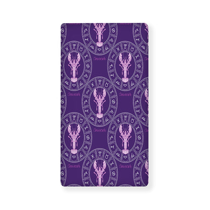 Purple Cancer Zodiac Pattern Print Baby Crib Sheet
