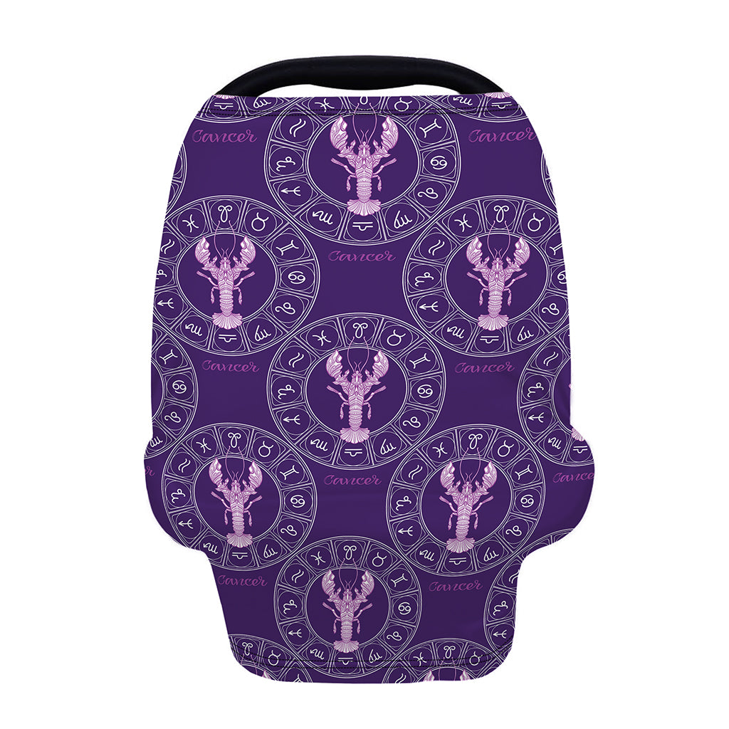 Purple Cancer Zodiac Pattern Print Baby Seat Cover