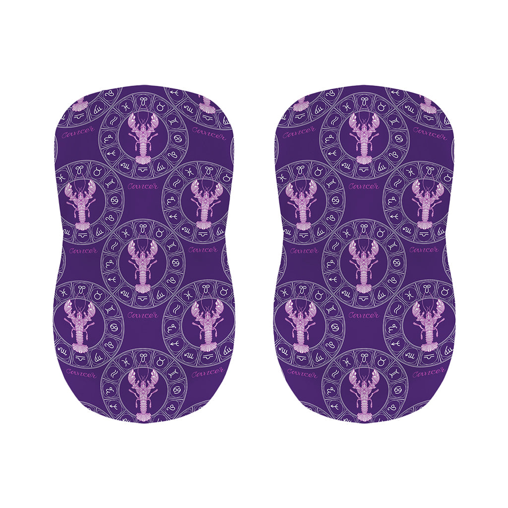Purple Cancer Zodiac Pattern Print Bar Stool Covers