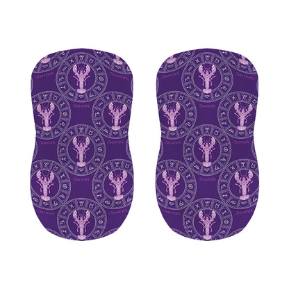 Purple Cancer Zodiac Pattern Print Bar Stool Covers