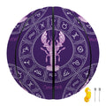 Purple Cancer Zodiac Pattern Print Basketball