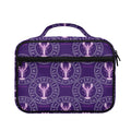Purple Cancer Zodiac Pattern Print Briefcase Bible Bag