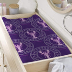 Purple Cancer Zodiac Pattern Print Changing Pad Cover