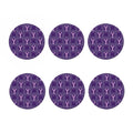 Purple Cancer Zodiac Pattern Print Coaster Set