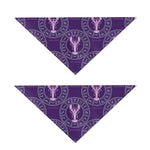 Purple Cancer Zodiac Pattern Print Dog Bandana