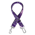 Purple Cancer Zodiac Pattern Print Dog Seat Belt