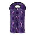 Purple Cancer Zodiac Pattern Print Double Neoprene Wine Tote