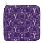 Purple Cancer Zodiac Pattern Print Hand Towel