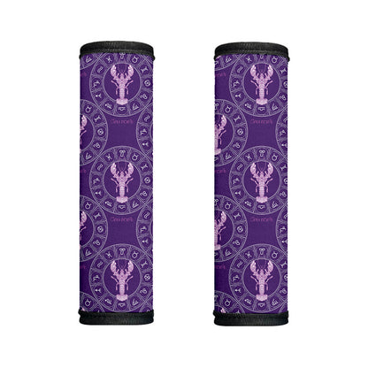 Purple Cancer Zodiac Pattern Print Handle Covers