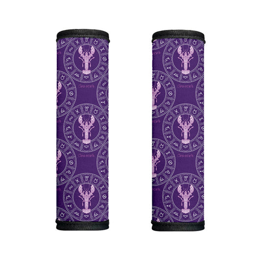 Purple Cancer Zodiac Pattern Print Handle Covers