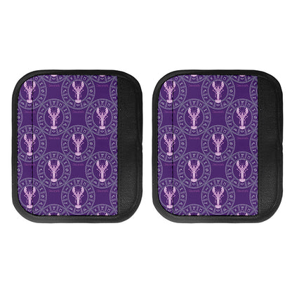 Purple Cancer Zodiac Pattern Print Handle Covers