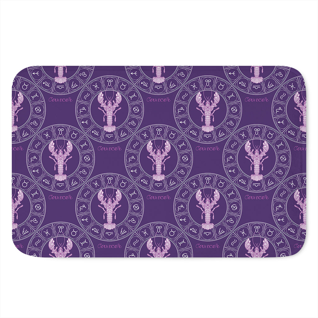 Purple Cancer Zodiac Pattern Print Indoor Door Mat