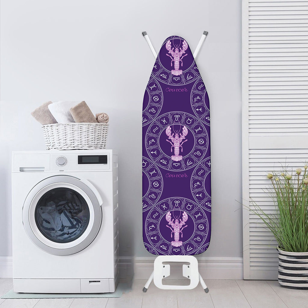 Purple Cancer Zodiac Pattern Print Ironing Board Cover