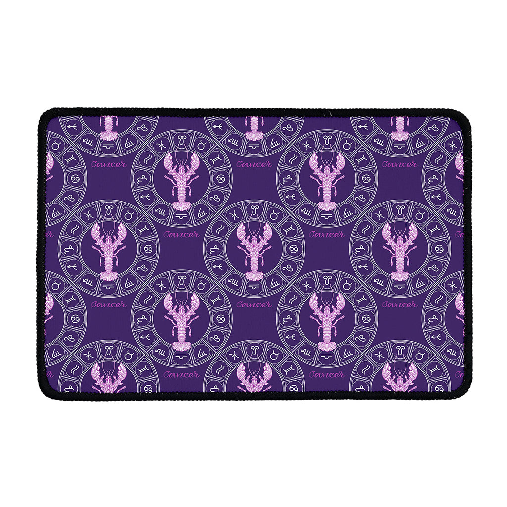 Purple Cancer Zodiac Pattern Print Kitchen Mat