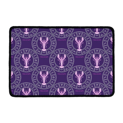 Purple Cancer Zodiac Pattern Print Kitchen Mat