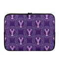 Purple Cancer Zodiac Pattern Print Laptop Sleeve