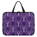 Purple Cancer Zodiac Pattern Print Laptop Sleeve With Handle