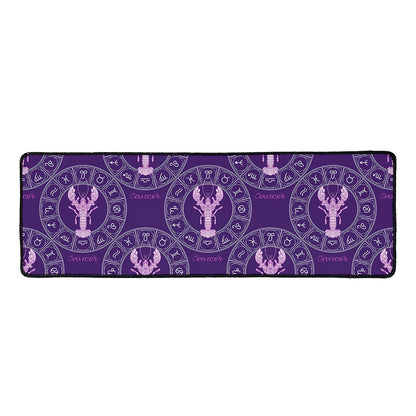 Purple Cancer Zodiac Pattern Print Long Kitchen Mat