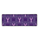 Purple Cancer Zodiac Pattern Print Long Kitchen Mat